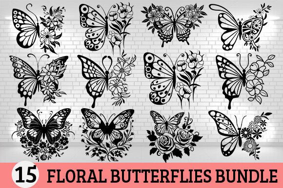 15 Floral Butterfly SVG Bundle Flower Review