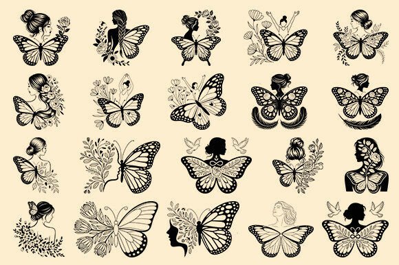 Butterfly SVG, Floral Woman Svg Bundle Review