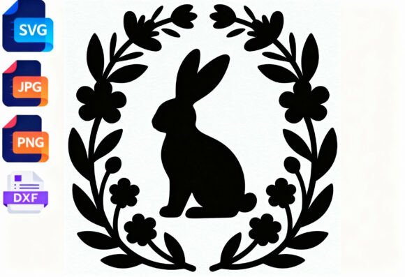 Easter Bunny Floral Wreath SVG Cut File Review