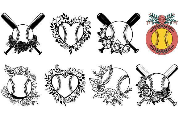 Floral Baseball Svg,Baseball Svg Bundle Review