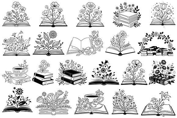 Floral Book Svg,Book,Reading Bundle Review