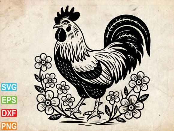 Floral Chicken SVG, Floral Chicken Review