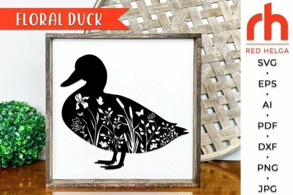 Floral Duck SVG, Flower Animal Cut File Review