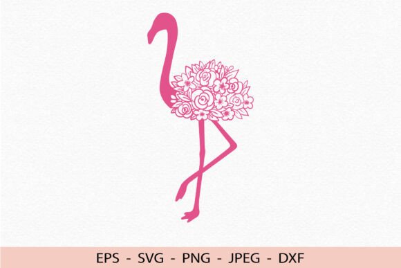 Floral Flamingo Svg Bird Dxf Cricut Png