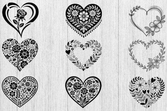 Floral Heart Svg Bundle, Flowers Svg Review