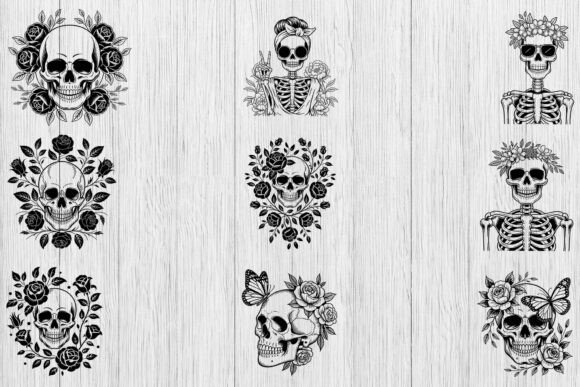 Floral Skeleton SVG Bundle, Skull Svg Review