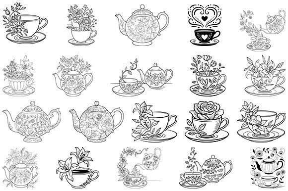 Floral Teacup Svg,floral Teapot Bundle Review
