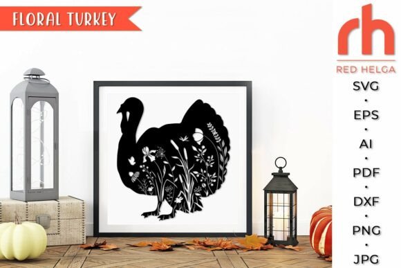 Floral Turkey SVG, Farm Animal Cut File Review