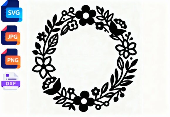 Floral Wreath SVG Cut File with Bird Review
