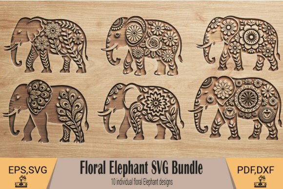 Laser Cut Floral Elephant SVG Bundle Review
