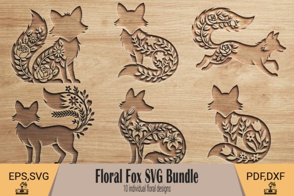 Laser Cut Floral Fox SVG Bundle Review