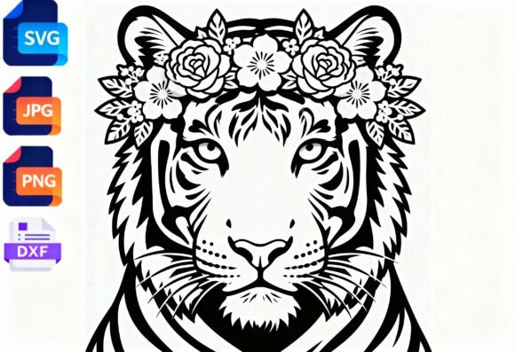 Tiger Floral Crown SVG Cut File Review